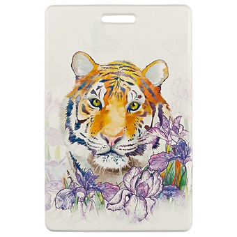 Чехол для карточек «Animals in flowers: тигр» чехол mypads тигр и девушка друзья для oukitel wp16 задняя панель накладка бампер