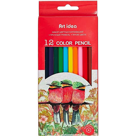 Карандаши цветные 12цв к/к, подвес, Art idea карандаши цветные 36цв к к подвес art idea