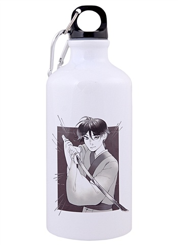 Бутылка с карабином Аниме Парень с мечом (Сёнэн) (металл) (500мл) чехол для карточек аниме парень с мечом сёнэн
