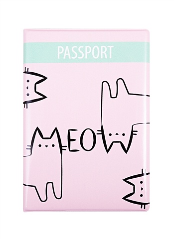 Обложка для паспорта Котики: Meow