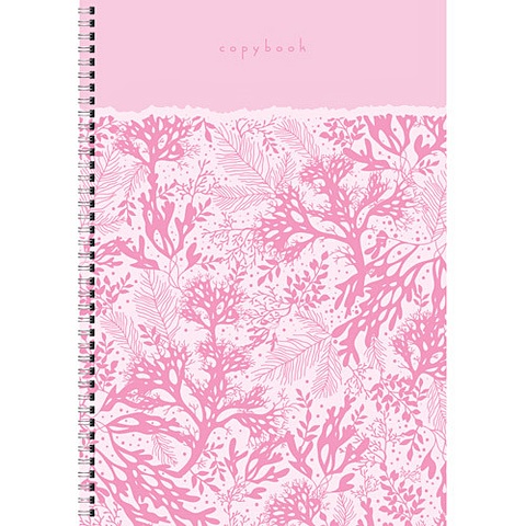 Неоновый сад. Розовый ТЕТРАДИ А4 (евроспираль) 80Л. Обложка: пантонная печать