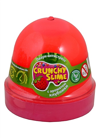 Лизун-антистресс Mr. Boo Crunchy slime Клубника фото