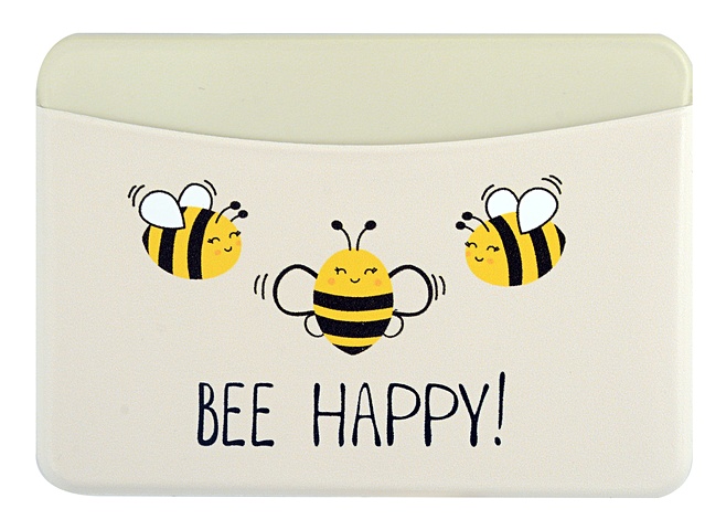 Чехол для карточек горизонтальный Пчелки Bee Happy (ДКГ2024-144) чехол для карточек happy mind happy life