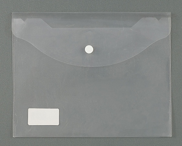 Папка-конверт на кнопке В5 БЦ бесцветная, пластиковая папка конверт в5 на кнопке