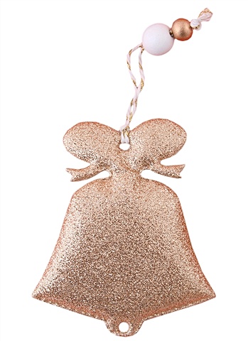 Новогоднее подвесное украшение Золотой колокольчик (ПВХ) (11,5x8,5) новогоднее подвесное украшение серебряная елка пвх 11x8