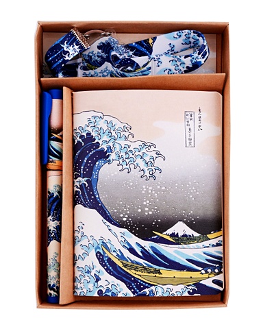 Набор канцелярский (ручка+записная книжка А6) Хокусай. Большая волна подарочный набор записная книжка скай и эверест на замочке и ручка