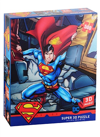 цена Пазл Super 3D Kids Сила Супермена. 500 деталей