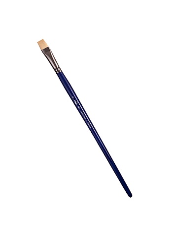 Кисть художественная №8 Манеж, синтетика упругая, плоская, длинная ручка, Гамма