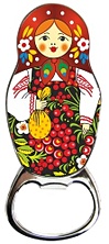 Открывашка-магнит Матрешка с рябинкой с красным платком шоколад фигурный открывашка 34 г