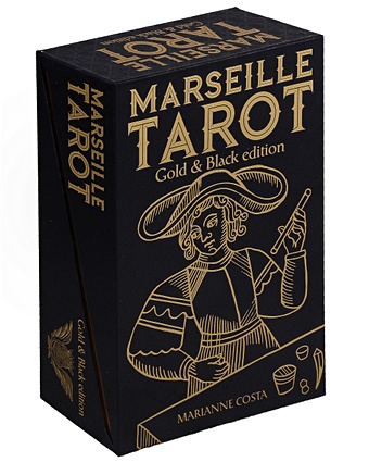 21 luxury design love printing pattern printing fashion women Costa M. Marseille Tarot. Gold & Black Edition (карты + книга)