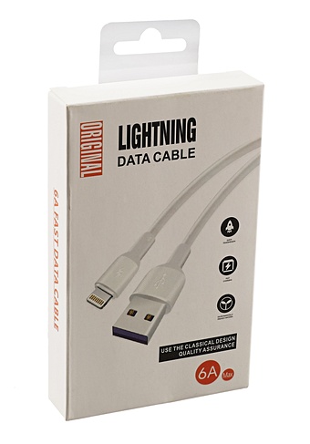 цена Дата-кабель Lightning (1000, 6A), белый