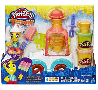 Play-Doh Город Игровой набор Грузовичок с мороженным (набор пластилина) (168 г) (3+)