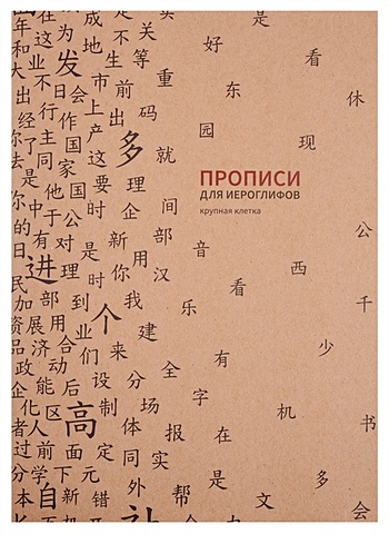 Тетрадь для записи иероглифов В5 16л Прописи крупная клетка прописи для китайских иероглифов а 4 крупная клетка