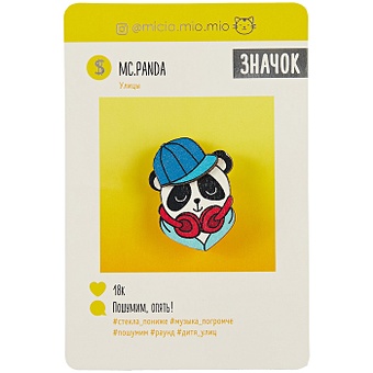 Значок «MC Panda», 3 х 3.5 см