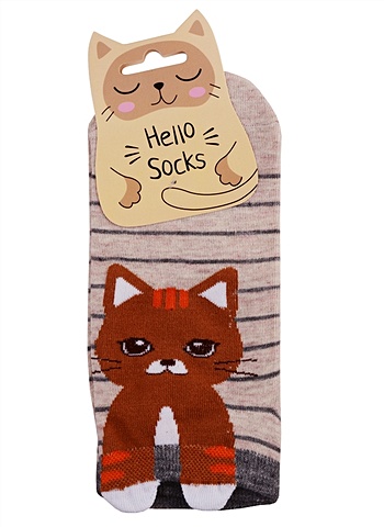 Носки Hello Socks Котики, размер 36-39 носки hello socks котики с ушками 36 39 текстиль