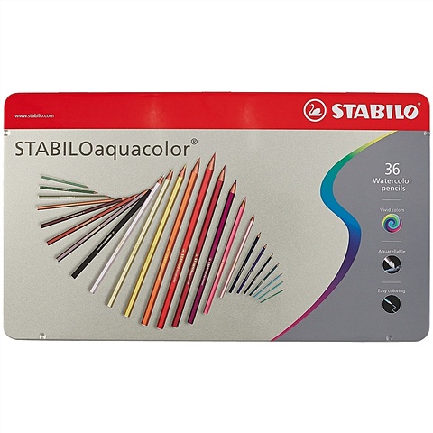 Акварельные карандаши «Aquacolor», Stabilo, 36 цветов