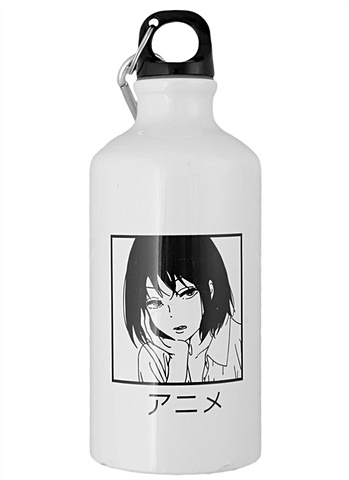 Бутылка с карабином Аниме Девушка (Дзё) (металл) (500мл) пенал с большой молнией аниме девушка дзё