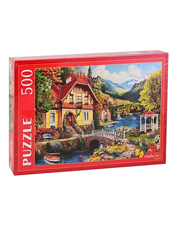 puzzle 500 элементов домик у горного озера п500 4129 1шт Пазл Уютный дом у озера, 500 элементов