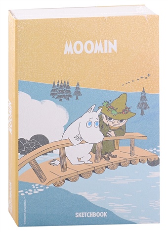 Скетчбук MOOMIN Муми-тролль и Снусмумрик на мосту (112л) (14,5х21) обложка для паспорта moomin муми тролль и снусмумрик на мосту пвх бокс