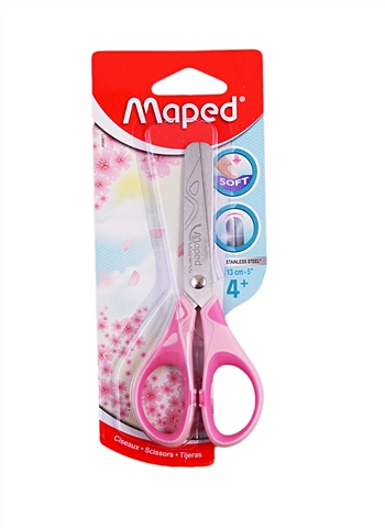 Ножницы 130мм Essentials soft pastel прорезиненные ручки, Maped