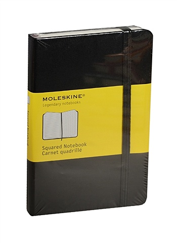 Записная книжка А6 96л кл. Classic Pocket черная, жесткая обложка, резинка, Moleskine