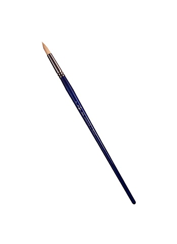 Кисть художественная №8 Манеж, синтетика упругая, круглая, длинная ручка, Гамма