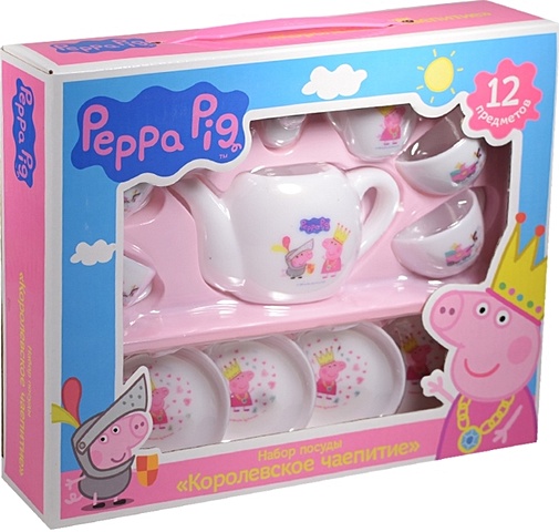 Набор посуды Королевское чаепитие, Peppa Pig конструктор площадка свинки пеппы джордж в песочнице 1 фигурка в наборе peppa pig