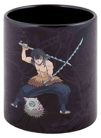 Кружка-хамелеон Demon Slayer Hashibira Inosuke V1 (керамика) (320 мл) цена и фото