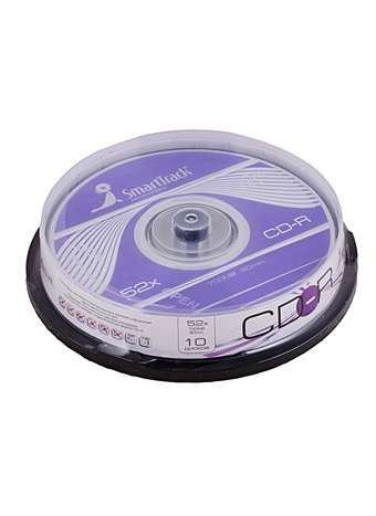 Диск CD-R 700Mb Smart Track 52x Cake Box (10шт) диски cd r verbatim 700mb 52x dl white wide thermal printable 50шт 43756