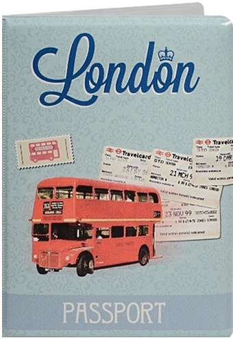 Обложка для паспорта London: Red double decker bus