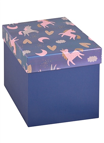Коробка подарочная Единорог 14,5*14,5*14,5 см, голография, картон коробка подарочная северное сияние 21 14 8 5см голография картон