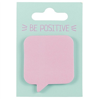 Стикеры «Be positive. Сноска» розовые, 45 х 51 мм
