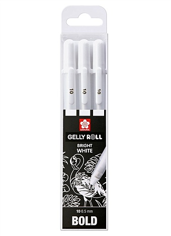 Ручки гелевые белые 03шт Gelly Roll 1.0мм