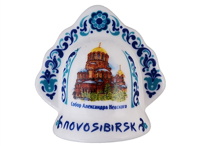 ГС Колокольчик в виде кокошника Новосибирск Часовня Святого Николая гс магнит герб новосибирск часовня святого николая