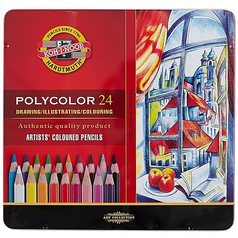 koh i noor цветные карандаши polycolor retro 3824 24 цвета 3824024020tk Цветные карандаши «Polycolor», Koh-I-Noor, 24 цвета