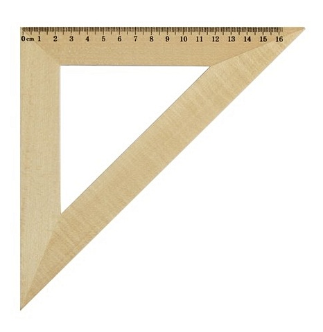Треугольник ACTION! 45*, 16см, деревянный, в инд.пакете с европодвесом