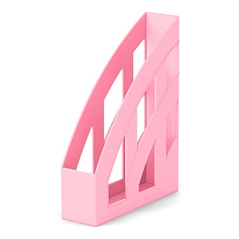 Лоток вертикальный Office, Pastel, 75мм, пластик, розовый, ErichKrause подставка для бумаг вертикальная пластиковая erichkrause office pastel 75мм розовый 2 шт