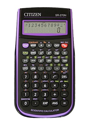 Калькулятор 10+2 разрядный, научный,236 функций CITIZEN SR-270N