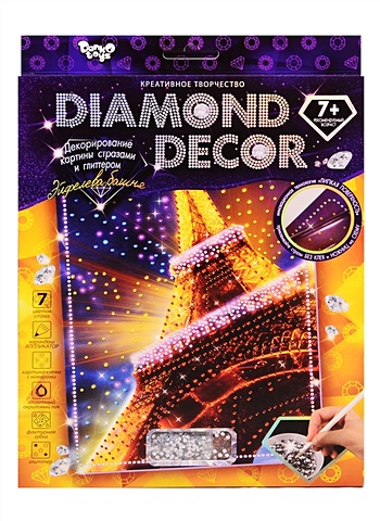 Набор креативного творчества Diamond Decor Эйфелева башня набор креативного творчества витражная картина серии glitter decor мишутка