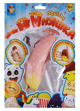 цена 1toy Игрушка-антистресс Мммняшка squishy (сквиши) Банан в карамели