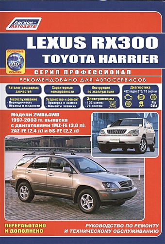 Lexus RX300. Toyota HARRIER. Модели 2WD&4WD 1997-2003 гг. Руководство по ремонту и техническому обслуживанию toyota harrier 2wd