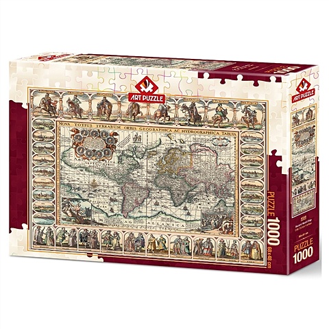 Пазл 1000 деталей Древняя карта мира пазл anatolian 1000 деталей карта мира из специй