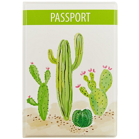 Обложка на паспорт «Кактусы» силиконовый чехол на vivo y73 кактусы для виво ю73