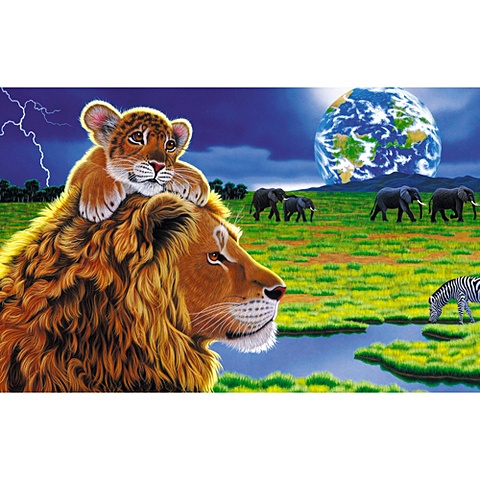 Волшебный мир. Львенок и лев ПАЗЛЫ СТАНДАРТ-ПЭК волшебный мир львенок и лев пазлы стандарт пэк