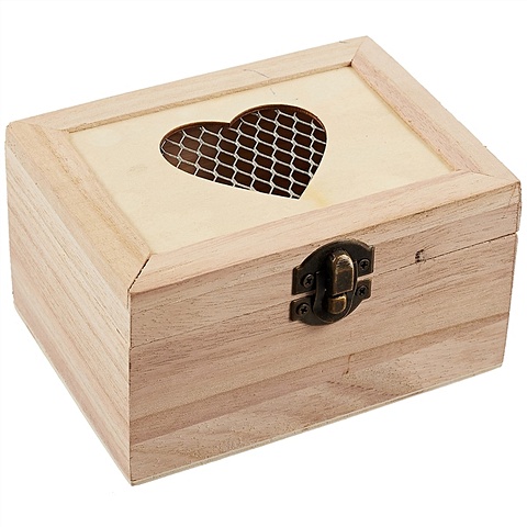 Шкатулка Сердце (вырубка) (б13,5*10*7,5) (дерево) деревянная шкатулка для кубиков d