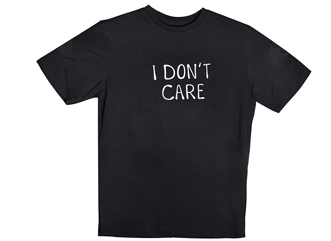 Футболка I don’t care (черная) (текстиль) (one size) футболка yana besfamilnaya оверсайз хлопок размер one size s l белый черный