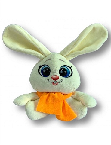 Мягкая игрушка Заяц Лелик белый с шарфом мягкая игрушка заяц лелик белый с шарфом
