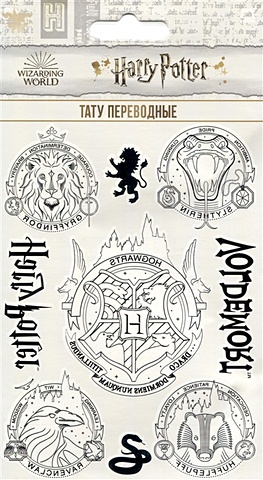 наклейки тату переводные рик и морти 110х200 Наклейки-тату переводные Гарри Поттер 110х200 Макси