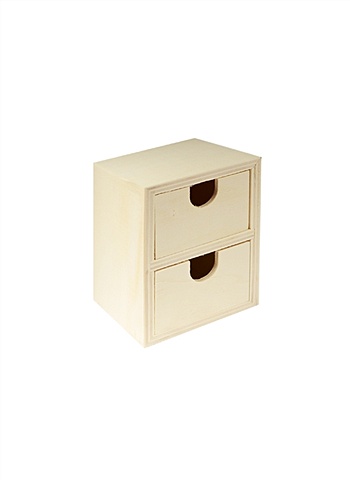Комод деревянный с двумя ящиками (11*7,5*8)