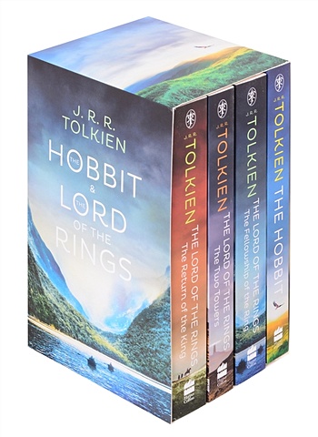 Tolkien J. The Hobbit & The Lord of the Rings. Boxed Set (комплект из 4 книг) светильник геймерский paladone lord of the ring gollum icon light